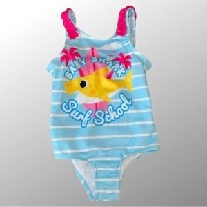 NWOT Baby Shark Surf School Swimsuit / Size 4T